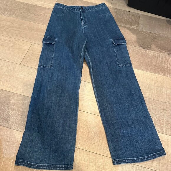 WEISSMAN WOMENS LARGE ADULT LA DENIM CARGO PANTS - Picture 7 of 7